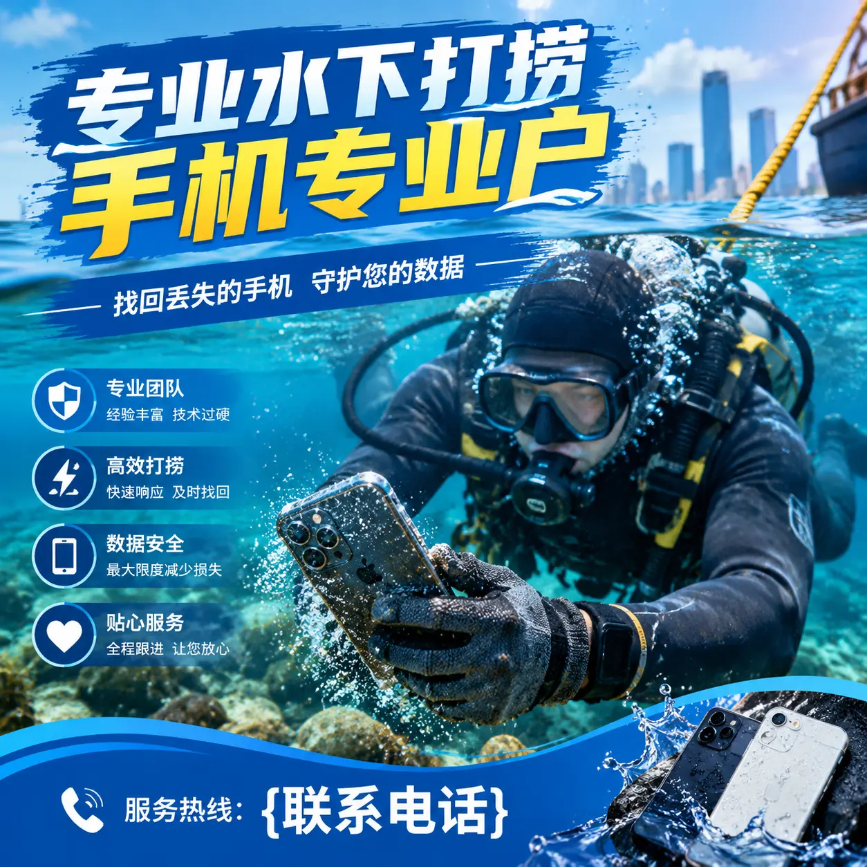 昌吉市专业水下打捞手机专业户