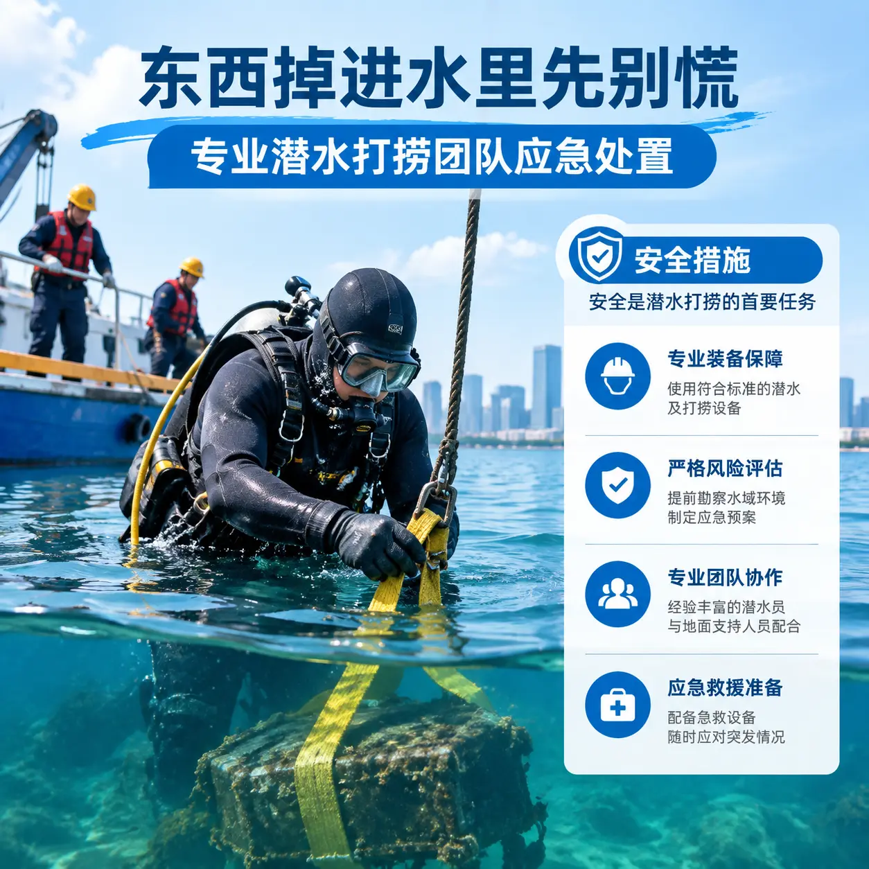 昌吉市东西掉进水里先别慌，专业潜水打捞团队应急处置