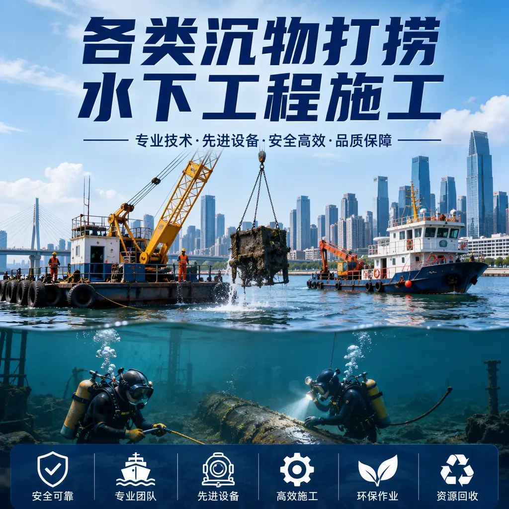 昌吉市各类沉物打捞，水下工程施工