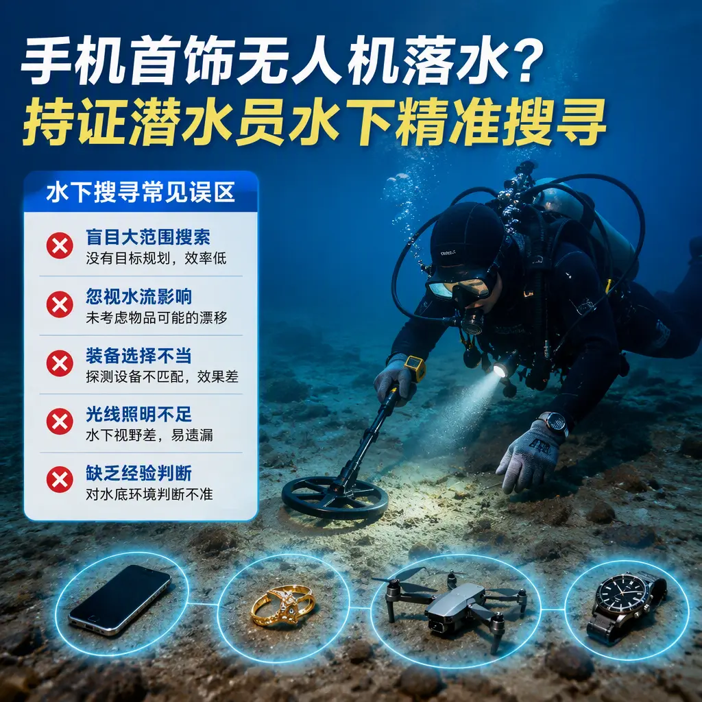 手机首饰无人机落水？昌吉市持证潜水员水下精准搜寻